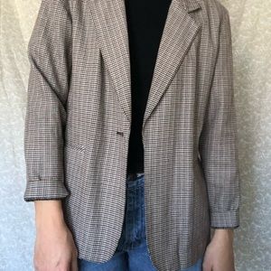 Vintage 90s oversized houndstooth blazer